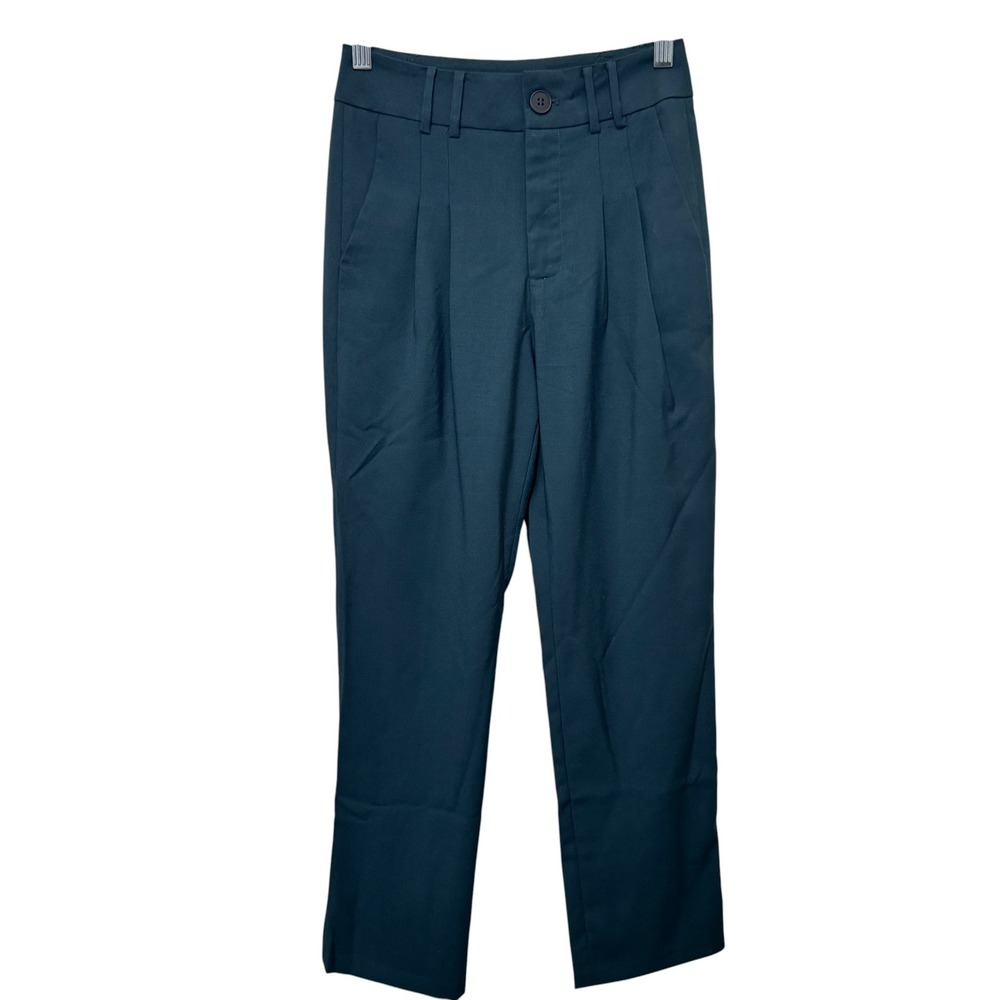 Atoir Womens The Sargent Pants 2 Forest Green Pleated High Rise Academia Office